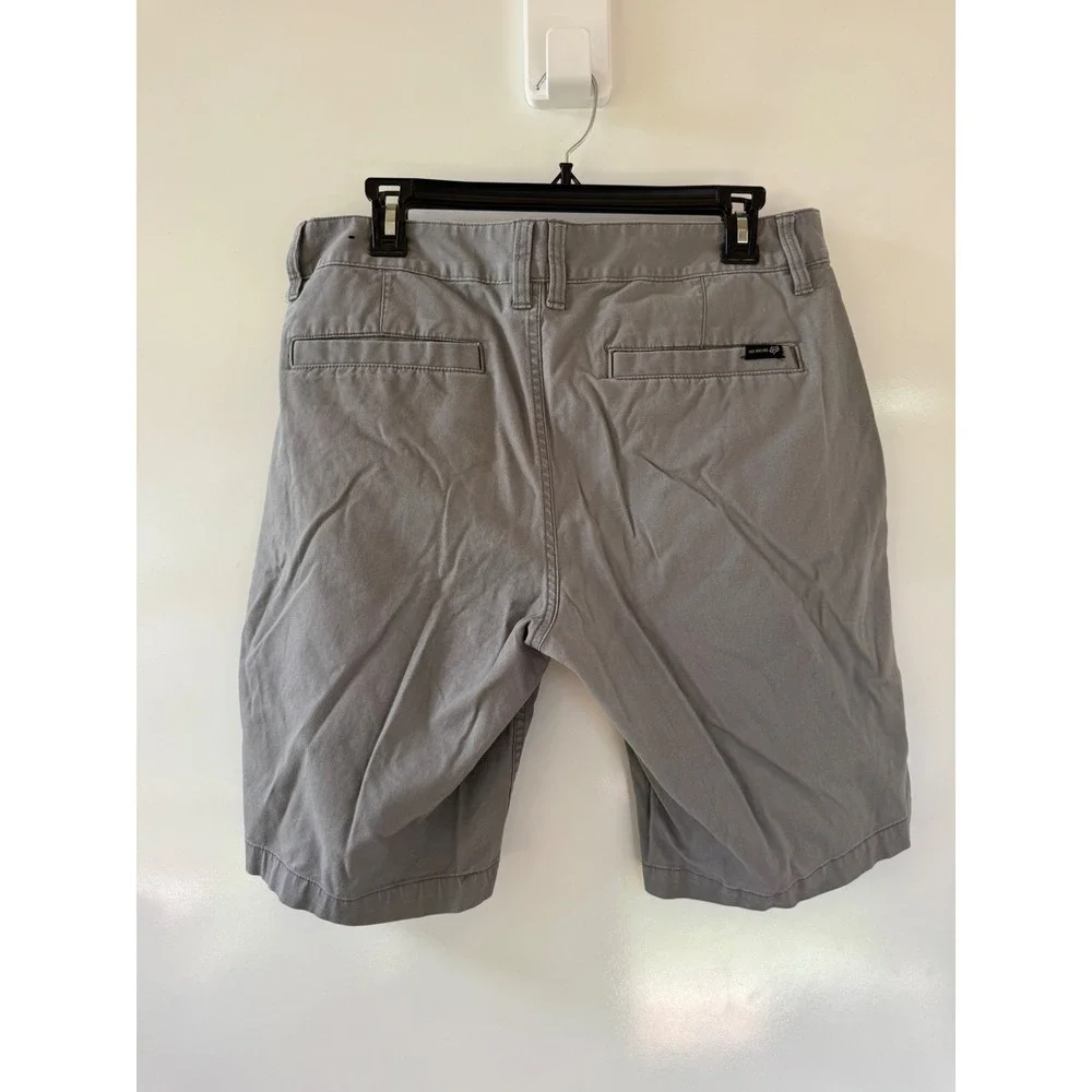 Fox Racing Mens Gray Chino Walk Shorts Stretch Cotton Size 32 (Fits 35